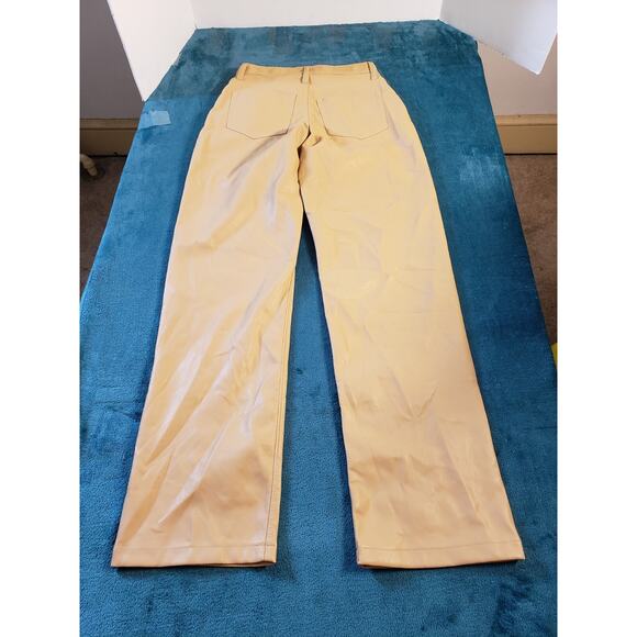 Hollister Jeans Size 1 Womens Brown Faux Leather Pants Ladies Straight NWT - Picture 13 of 15